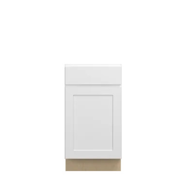 Barcelona Assembled 18 in. W x 34.5 in. H x 24 in. D Plywood Base Cabinet in Painted White | Express Kitchens