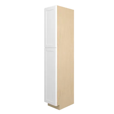 Barcelona Assembled 15 in. W x 90 in. H x 24 in. D Plywood Tall Cabinet in Painted White | Express Kitchens