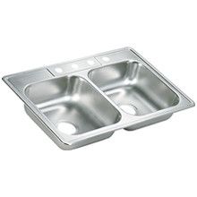 43033 Elkay Drop-In 4 Hole Double Bowl Sink