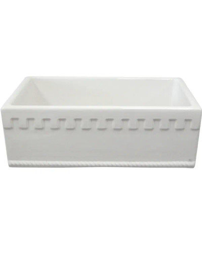 FC3018HA Dentil English Farmhouse Single Bowl Fireclay Apron Sink