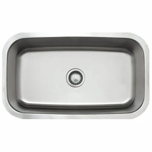 S606 - FINE FIXTURES - UNDERMOUNT OVERSIZED SINGLE BOWL SINK - 18 GAUGE STAINLESS STEEL - OVERALL DIMENSIONS 31½" L x 18½" W - BOWL DIMENSIONS 29½" L x 16½" W x 9" D (US309)