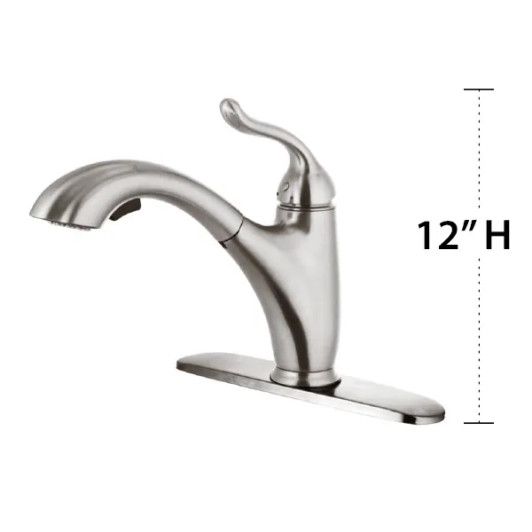 KF130-BN Charlotte Single Handle With Two Function Pull Out Sprayer Kitchen Faucet