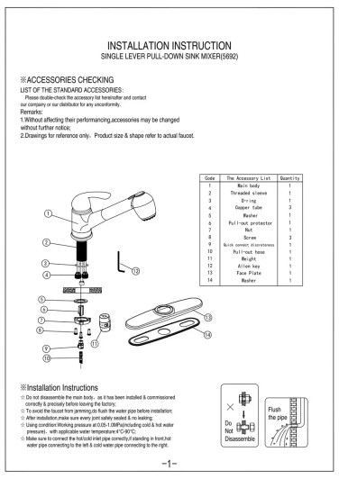 KF150-BN Pembroke Single Handle With Two Function Pull Out Sprayer Three Hole Mount With Optional Cover Plate Kitchen Faucet