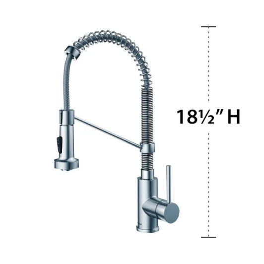 KF170-CH St Charles Single Handle With Two Function Pull Down Sprayer Single Hole Kitchen Faucet