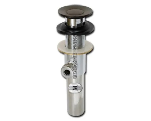 P112-AB Lavatory Drain W/Overflow Lever - Solid Brass Construction - Fits 1½" Drain Opening - Antique Bronze