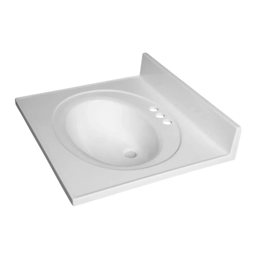 MT2522W - CULTURED MARBLE VANITY TOP (WHITE)