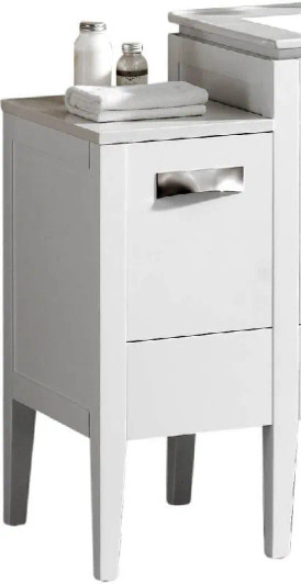 MA12LWH - FINE FIXTURES MANCHESTER 12" WHITE SMALL CABINET LEFT SIDE