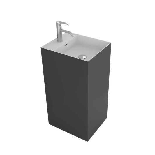 SP1518GR - FINE FIXTURES SOLID SURFACE 15" GRAY SPRINGHILL PEDESTAL