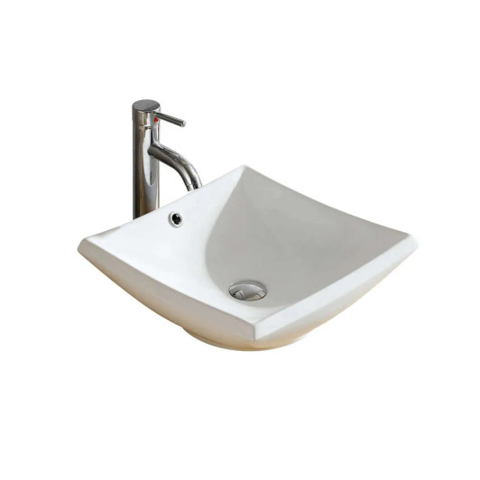 VE1717W -VESSELS - VESSEL 17 X 17 WHITE W/O HOLE