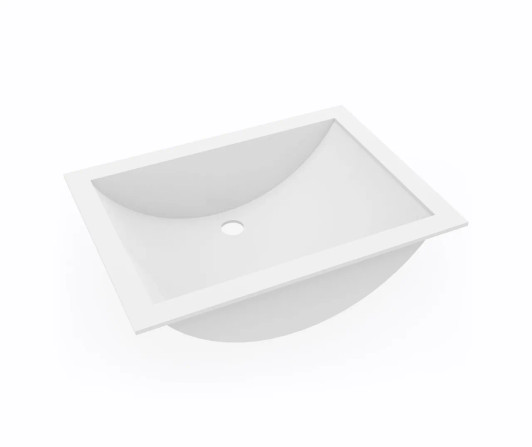 UC-1913 (CLOUD WHITE) - SWANSTONE UNDERMOUNT RECTANGLE BOWL LAVATORY SINK