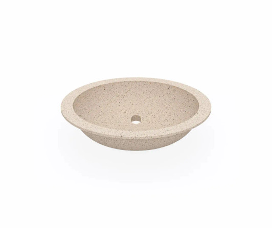 UL-1613 (BERMUDA SAND) - SWANSTONE UNDERMOUNT SMALL OVAL BOWL LAVATORY SINK