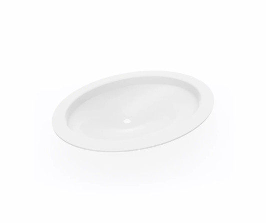 ULAD-1913 (WHITE) - SWANSTONE UNDERMOUNT ADA LARGE OVAL BOWL LAVATORY SINK
