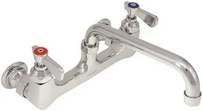 283142 Premier Lead-Free Wall-Mounted Commercial Sink Faucet With 8-Inch Spout, Chrome-Plated