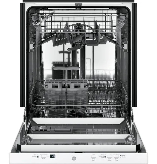 GDT225SGLWW - 3A-DISHWASHERS-GE® ADA Compliant Stainless Steel Interior Dishwasher with Sanitize Cycle