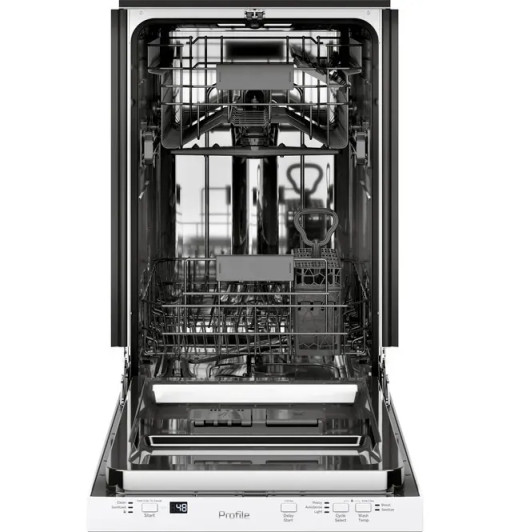 PDT145SGLWW - 4A-DISHWASHERS-GE Profile™ 18" ADA Compliant Stainless Steel Interior Dishwasher with Sanitize Cycle