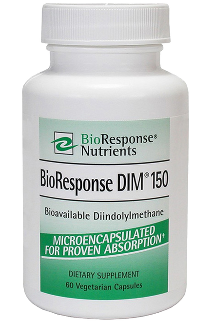 In its pure, crystalline state, Diindolylmethane is inadequately absorbed by the human body. BioResponse’s microencapsulated absorbable Diindolylmethane is the only proprietary, absorption-enhanced formulation for Diindolylmethane. BioResponse DIM® is also known as BR-DIM®. DIM is originally found in all cruciferous vegetables, including broccoli, cabbage, brussels sprouts and cauliflowers. DIM improves estrogen metabolism and helps support healthy estrogen balance. BioResponse DIM® has been used in both women and men.

Mg Per Cap: 150 mg BioResponse DIM®
Caps: 60 per bottle
Active Ingredient: Diindolylmethane
Recommended Dosage: 1-2 Capsules per day.
