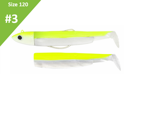 Combo Black Minnow Nº3 120 Shore 12 g Fluo Yellow