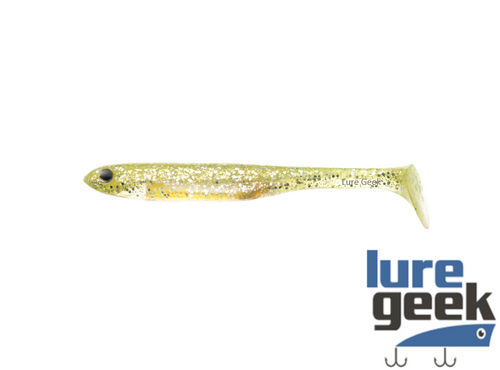 Fish Arrow Flash J Shad 5 Inch #118 Glow Chart Gold