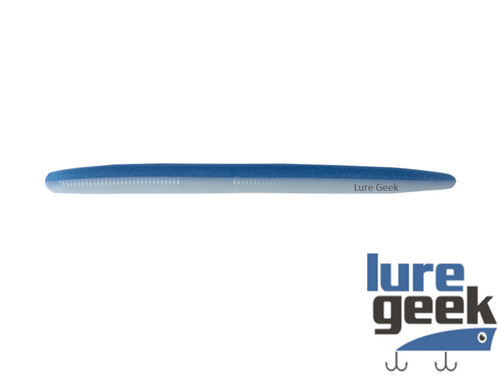 Bass Hunter Lures Worm 6 Inch Blue / White