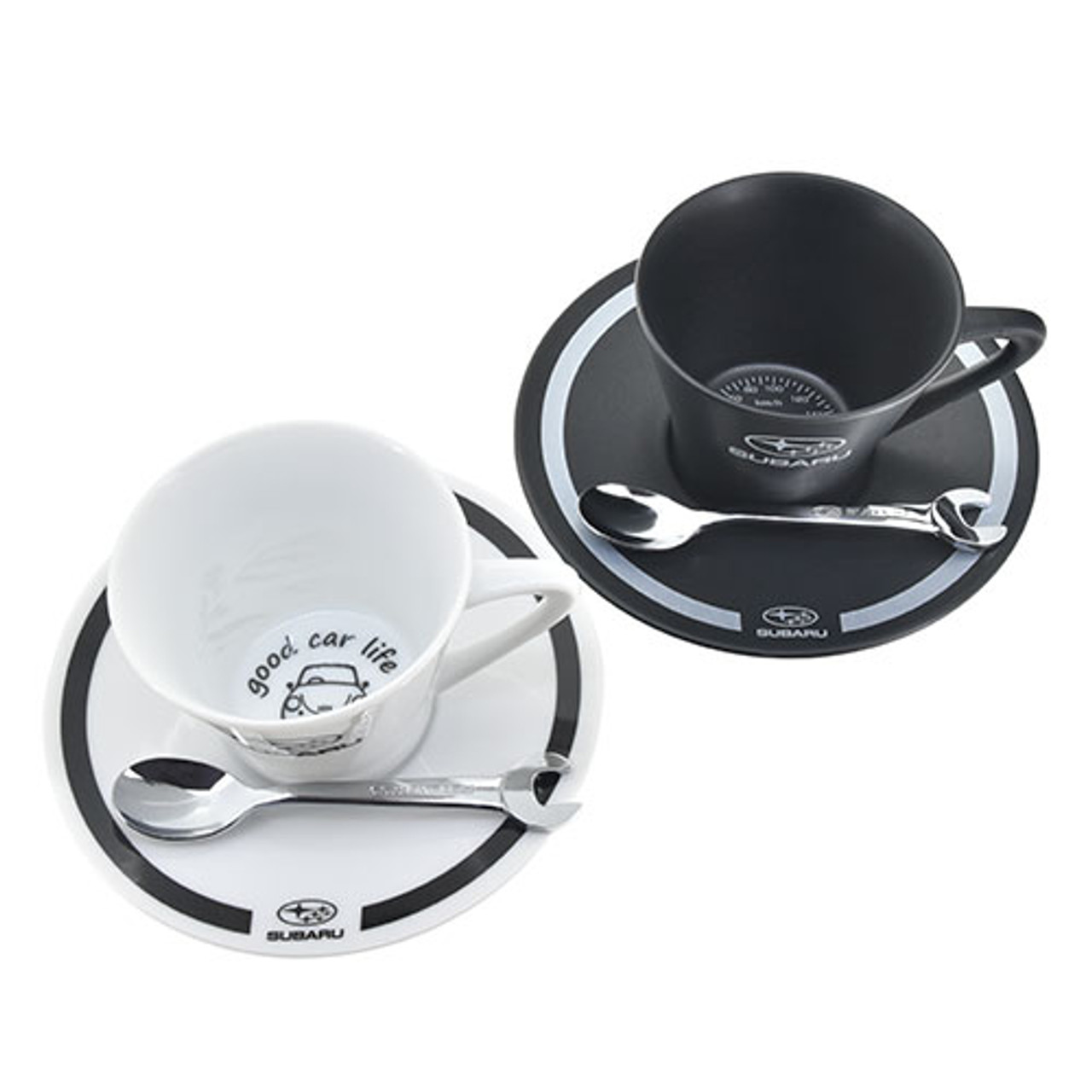 Subaru tea cup black & white set at AVOJDM.com