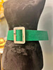 House of Tinkas Crocodile Buckle Belt- Green