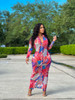 House of Tinkas Floral Wave Maxi Dress