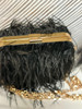 House of Tinkas Feather Plush Clutch 