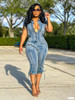 House of Tinkas Sheeta Denim Romper  