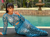 House of Tinkas Net and Sequins Maxi Aqua 