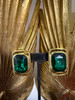 Emerald Gold Biz Earrings