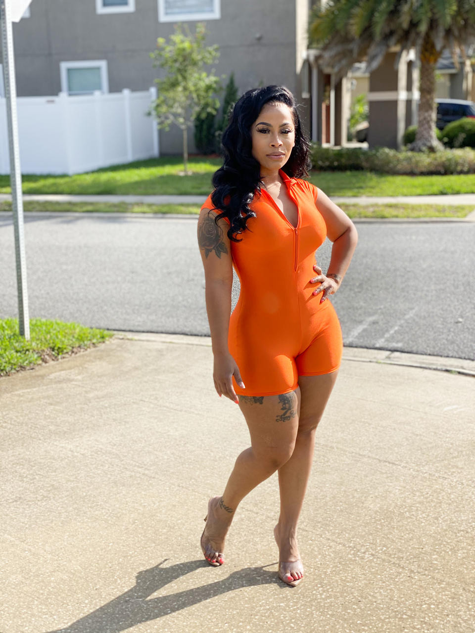 Jolly Romper Orange - House of Tinks