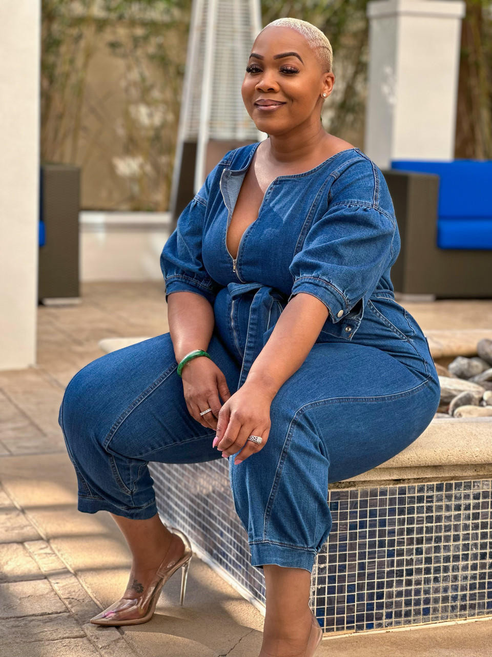 Denim Puffed Jumpsuit – ANI CLOTHING