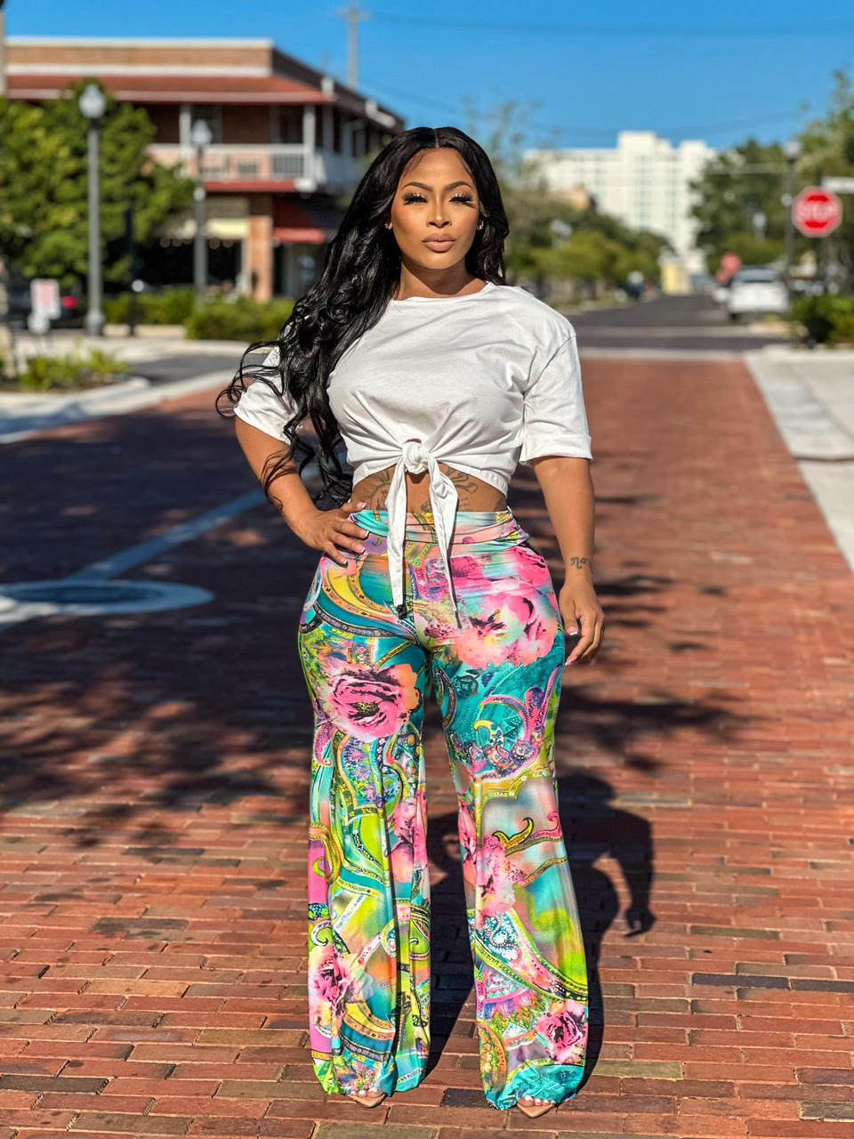 Tropical Printed Palazzo Pant | ChloeRae