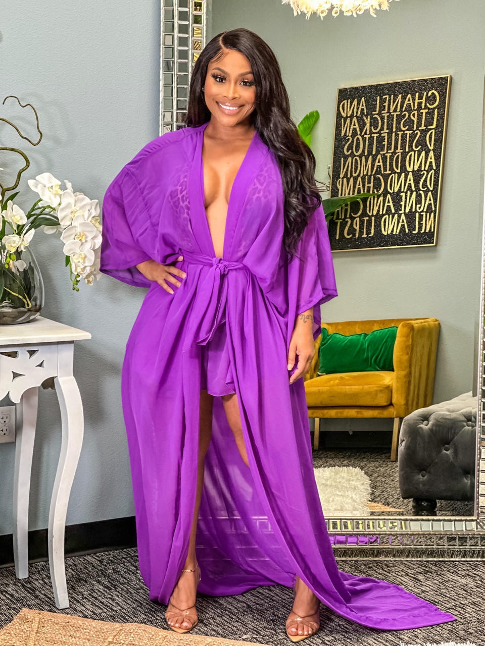 All You Need Kimono Beach Set Purple Reg - House of Tinks