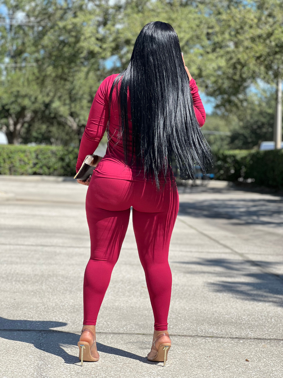 Tori Set Burgundy Plus Size - House of Tinks