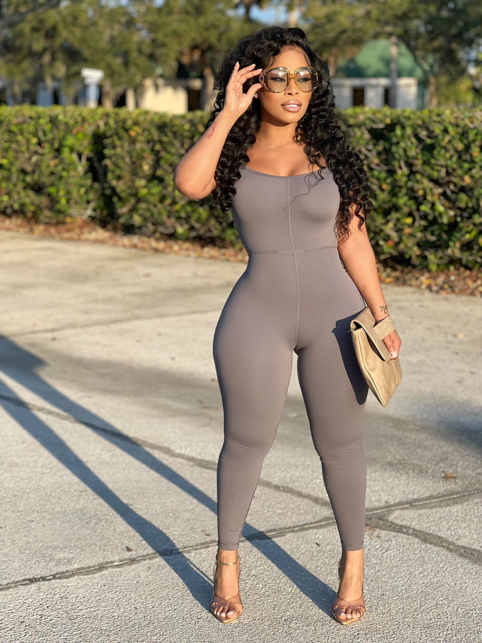 VibeFit jumpsuit Charcoal - House of Tinks