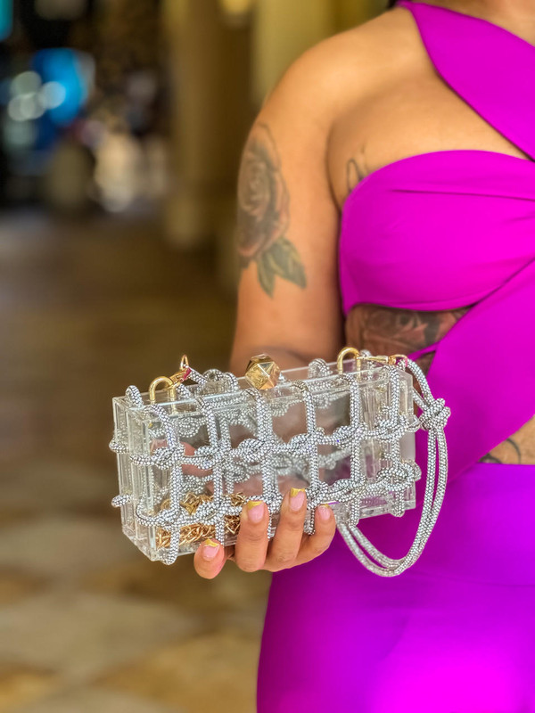 House of Tinkas Crystal Cage Purse 