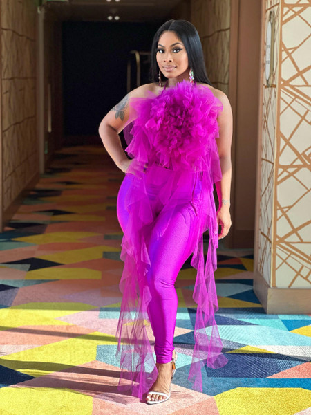 Tuscany Tulle Tie Top Violet - House of Tinks