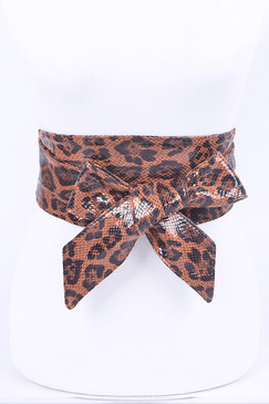 Lola leopard Kimono Wrap Belt