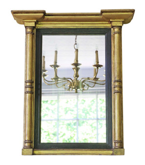 Antique early 19th Century gilt pier wall mirror