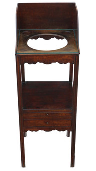 Antique quality mahogany washstand bedside table Georgian nightstand C1800