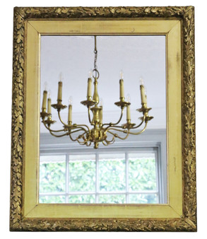 Antique 19th Century large fine quality gilt overmantle wall mirror