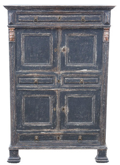 Antique Painted Kitchen/Housekeeper’s Larder Cupboard – 19th Century Country House Storage Furniture (8740)