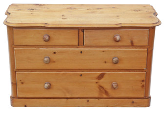 Antique 19th Century Large Pine Chest of Four Drawers – Fine Quality