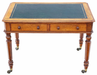 Antique 19th Century Oak Writing Desk / Table – Fine Quality Furniture
