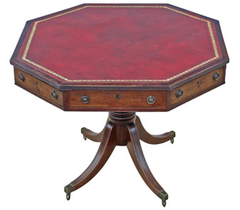 Antique 19th Century Mahogany Octagonal Counting Table – Fine Quality