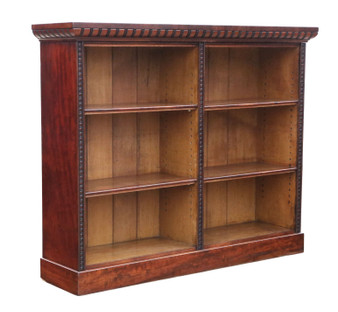 Antique 19th Century Mahogany Adjustable Shelved Bookcase – Fine Quality