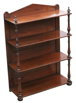 Antique 19th Century Victorian Mahogany Floor or Wall Shelves / Bookcase – Fine Quality Display