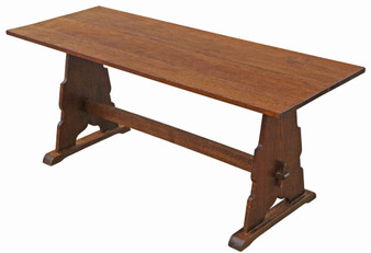 Antique Late 19th Century Oak Arts & Crafts Refectory Dining Table – Fine Quality