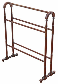 Antique 19th Century Mahogany Towel Rail Stand – Fine Quality